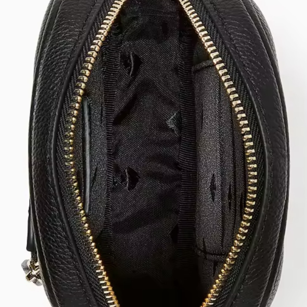 NWT KATE SPADE N/S ROSIE PHONE CROSSBODY SOLID BLACK GOLD HARDWARE NORTH SOUTH - Picture 5 of 6